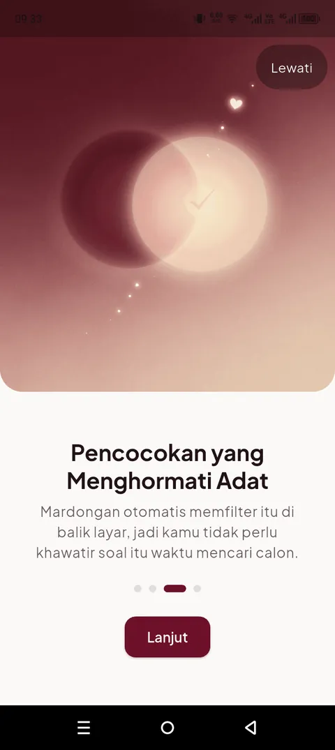 Tampilan fitur Cari Jodoh di aplikasi Mardongan